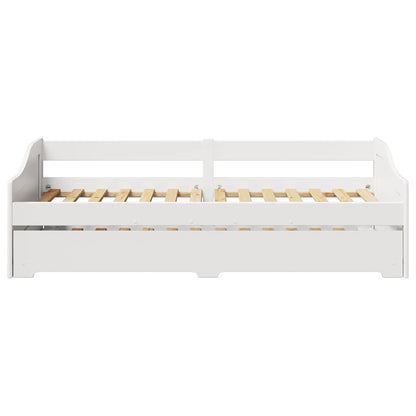 Lettino con Rotelle senza Materasso IRUN Bianco 90x200 cm