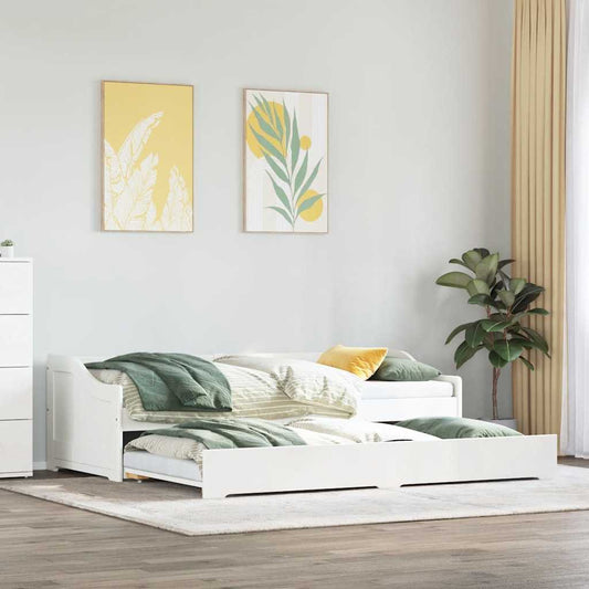 Lettino con Rotelle senza Materasso IRUN Bianco 90x200 cm | homemem39