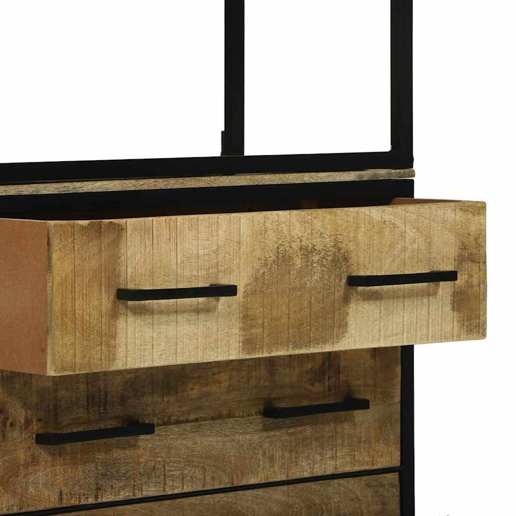 Credenza Marrone 70 x 35 x 180 cm Legno di mango massello