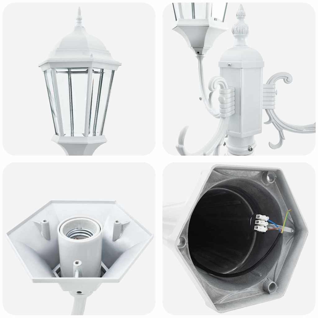 Luce da Giardino Bianco 61 x 53 x 235 cm Alluminio e vetro