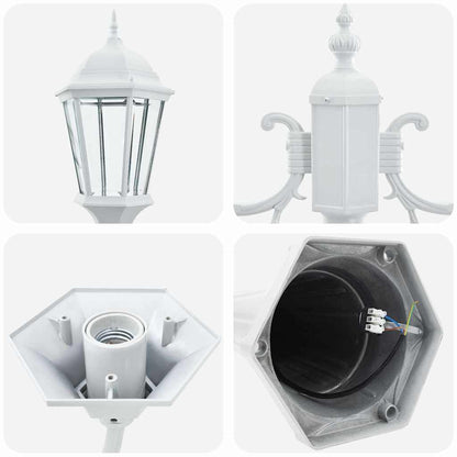 Luce da Giardino Bianco 68 x 20 x 235 cm Alluminio e vetro