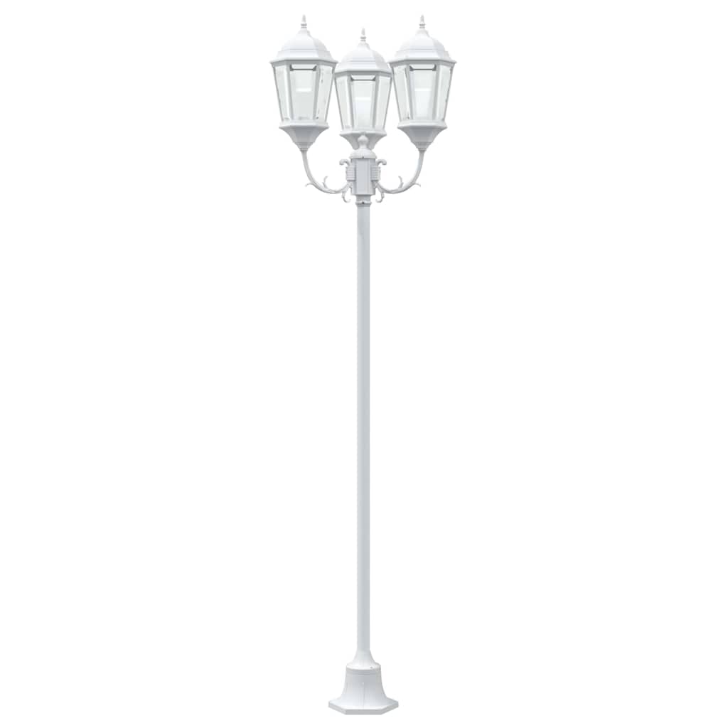 Luce da Giardino Bianco 57 x 49 x 241 cm Alluminio e vetro