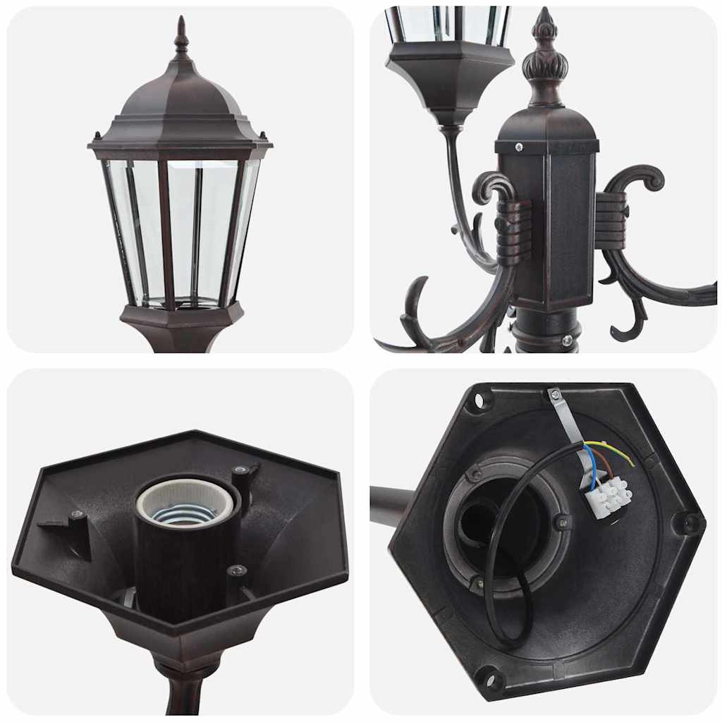 Luce da Giardino Bronzo 57 x 49 x 241 cm Alluminio e vetro