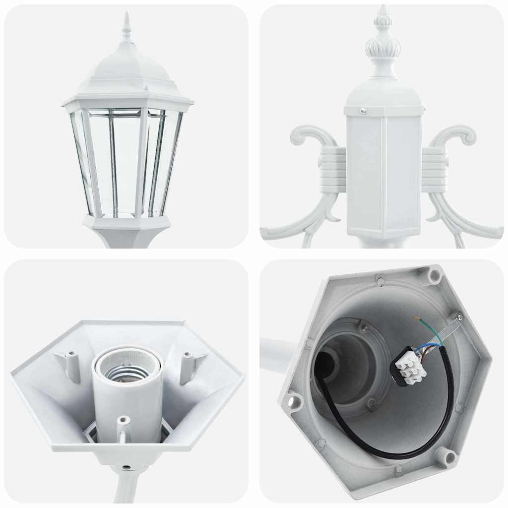 Luce da Giardino Bianco 68 x 20 x 235 cm Alluminio e vetro