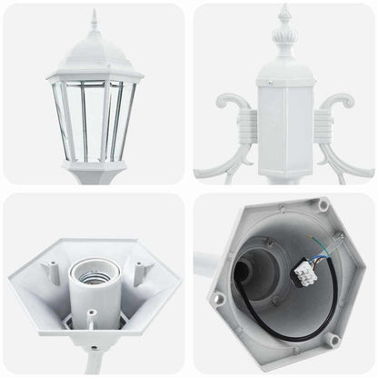 Luce da Giardino Bianco 68 x 20 x 235 cm Alluminio e vetro