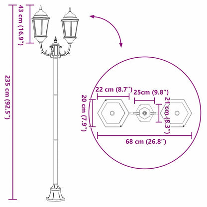 Luce da Giardino Bronzo 68 x 20 x 235 cm Alluminio e vetro