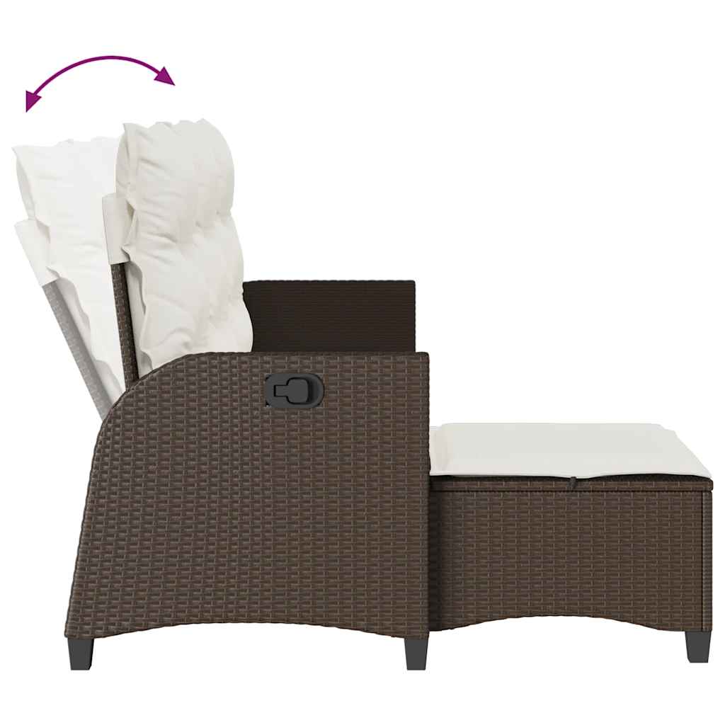 Set Divani da Giardino 3 pz con Cuscini a L Marrone Polyrattan | homemem39