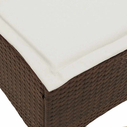 Set Divani da Giardino 3 pz con Cuscini a L Marrone Polyrattan | homemem39