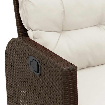 Set Divani da Giardino 3 pz con Cuscini a L Marrone Polyrattan | homemem39