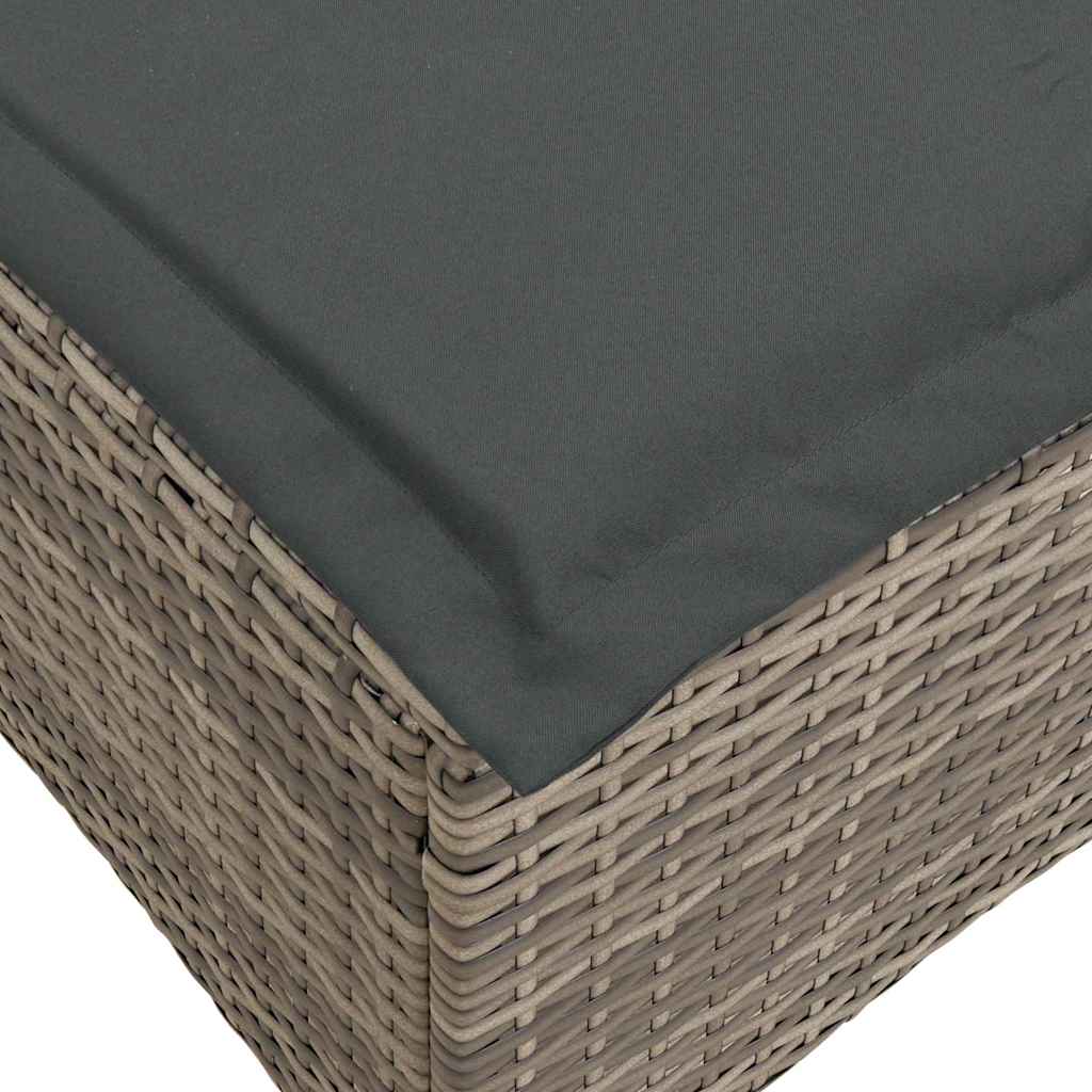 Set Divani da Giardino 3 pz con Cuscini a L Grigio Polyrattan | homemem39
