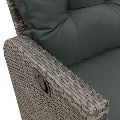 Set Divani da Giardino 3 pz con Cuscini a L Grigio Polyrattan | homemem39
