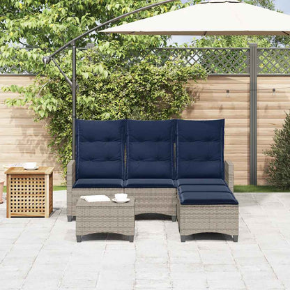 Set Divani da Giardino 3 pz con Cuscini a Forma di L Polyrattan | homemem39