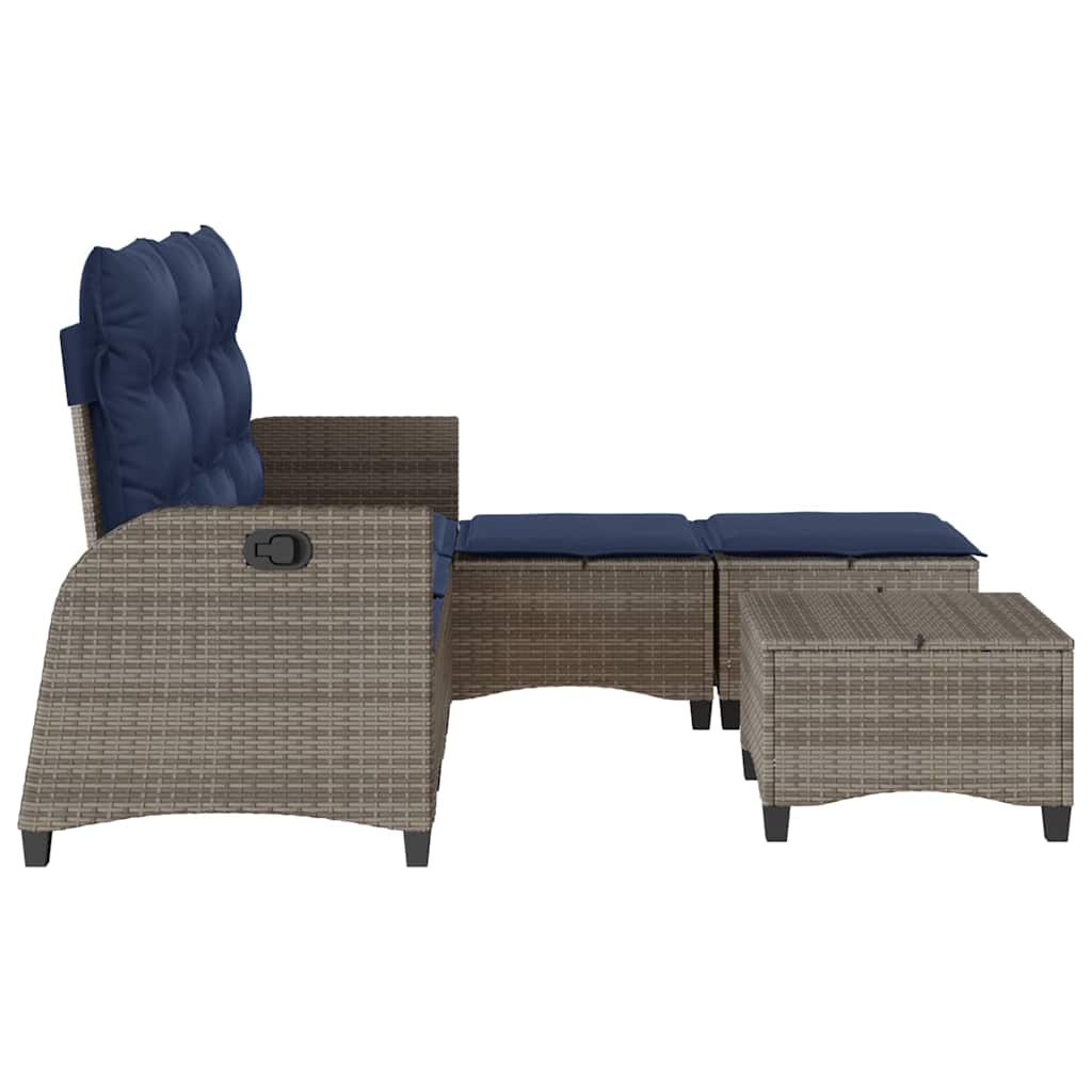 Set Divani da Giardino 3 pz con Cuscini a Forma di L Polyrattan | homemem39