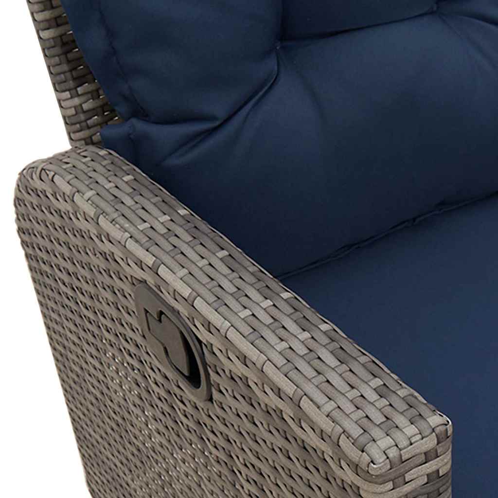 Set Divani da Giardino 3 pz con Cuscini a Forma di L Polyrattan | homemem39