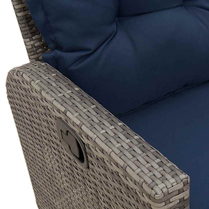 Set Divani da Giardino 3 pz con Cuscini a Forma di L Polyrattan | homemem39