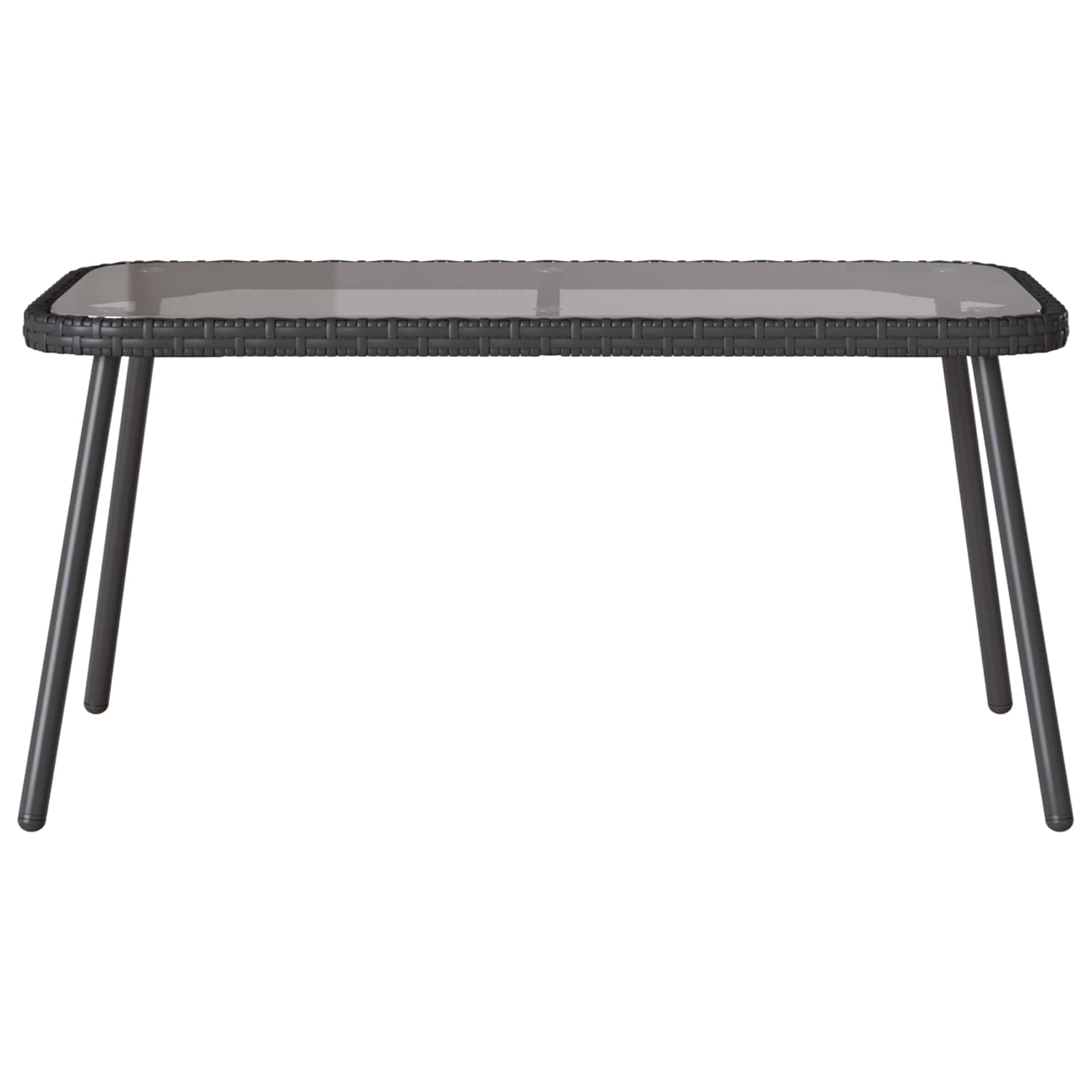 Set Divano da Giardino con cuscino 2 pcs Nero polyrattan | homemem39