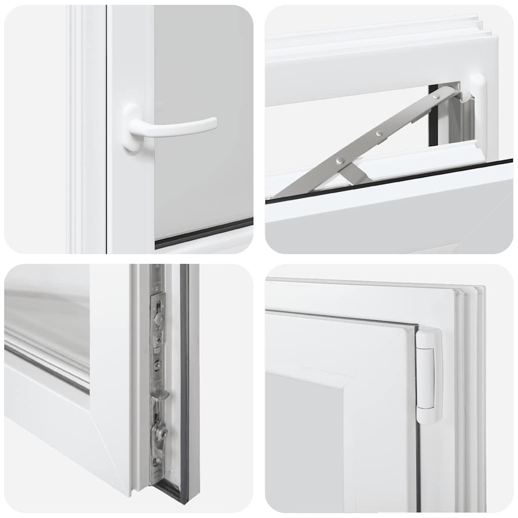 Finestra per cantina "RISOR" 50x50 cm anta ribalta DIN destra bianca - homemem39