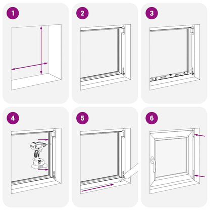 Finestra per cantina "RISOR" 50x50 cm anta ribalta DIN destra bianca - homemem39
