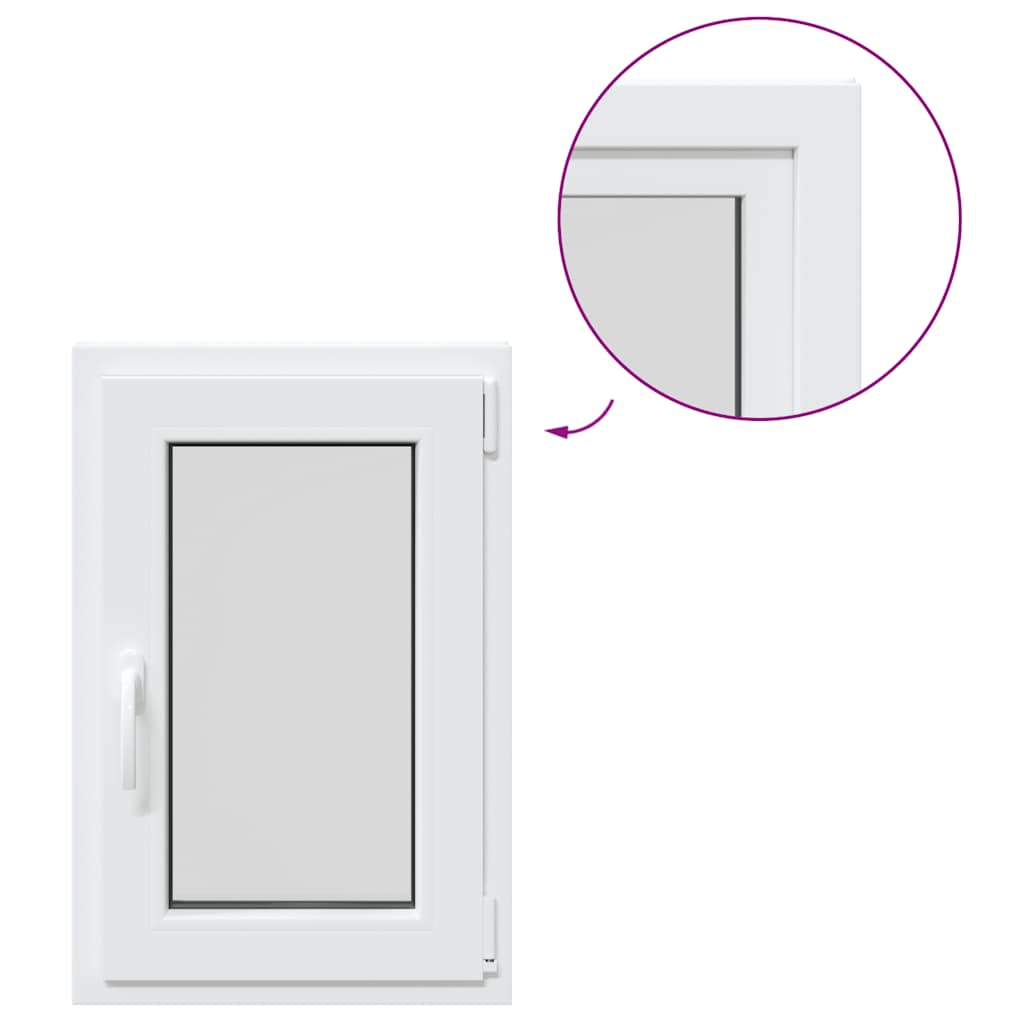 Finestra da cantina "RISOR" 50x75 cm anta ribalta DIN destra bianca