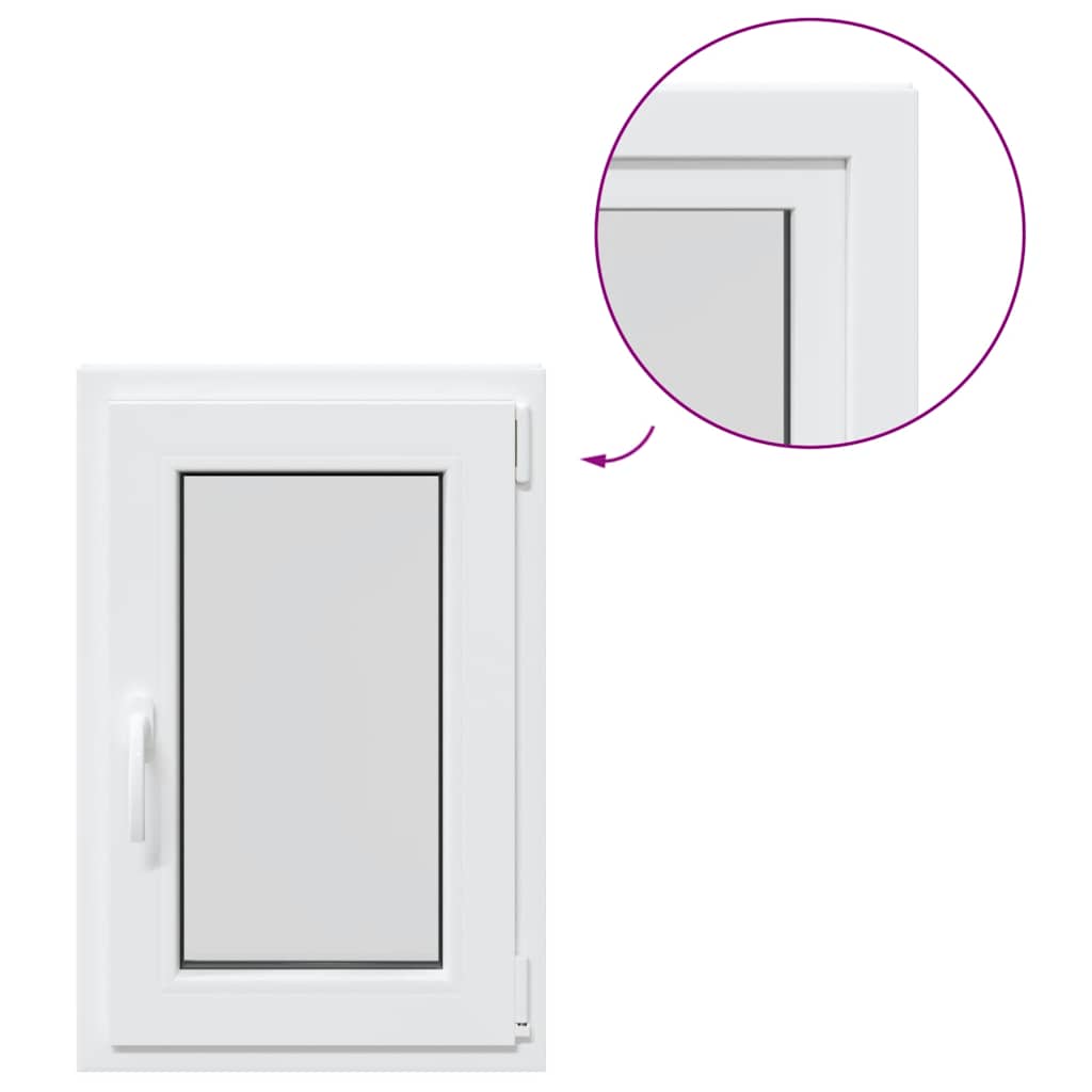 Finestra da cantina "RISOR" 50x75 cm anta ribalta DIN sinistra bianca - homemem39