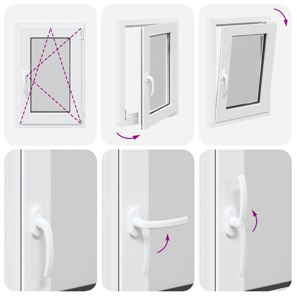 Finestra da cantina "RISOR" 50x75 cm anta ribalta DIN sinistra bianca - homemem39