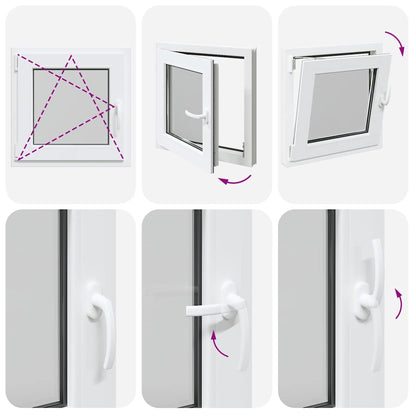 Finestra Seminterrato RISOR 60x60 cm Anta Ribalta DIN Sinistra - homemem39
