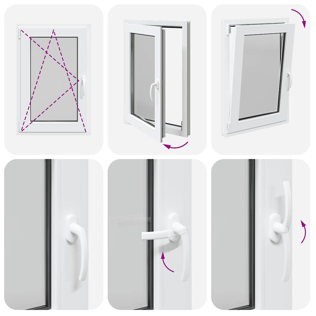 Finestra da cantina "RISOR" 60x100 cm anta ribalta DIN sinistra bianca