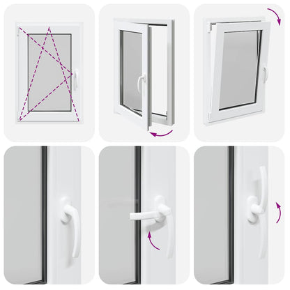 Finestra da cantina "RISOR" 60x100 cm anta ribalta DIN sinistra bianca