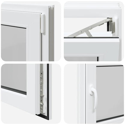 Finestra da cantina "RISOR" 80x50 cm anta ribalta DIN destra bianca - homemem39