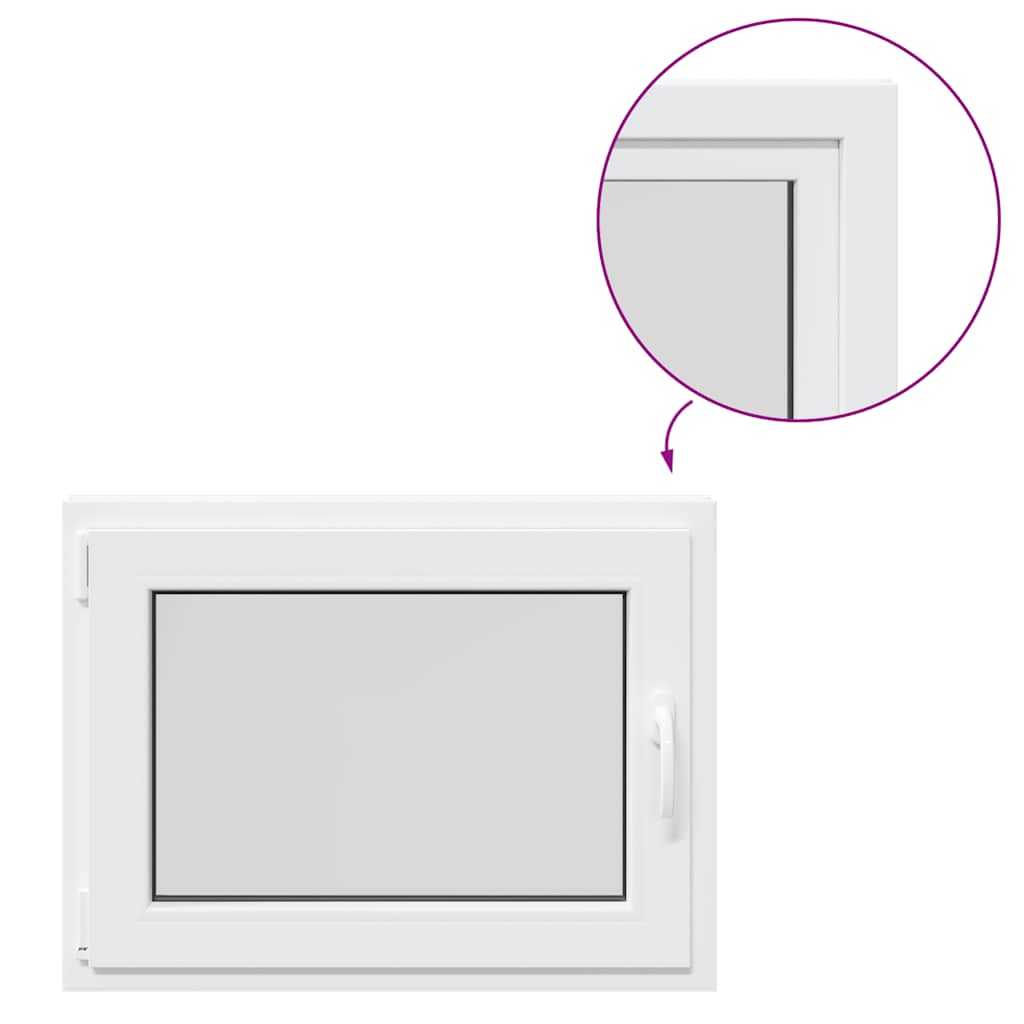 Finestra da cantina "RISOR" 80x50 cm anta ribalta DIN sinistra bianca
