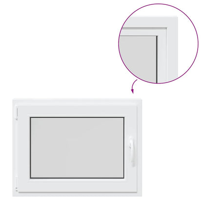 Finestra da cantina "RISOR" 80x50 cm anta ribalta DIN sinistra bianca