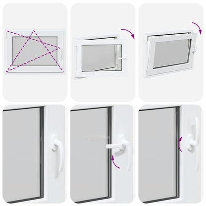 Finestra da cantina "RISOR" 80x50 cm anta ribalta DIN sinistra bianca