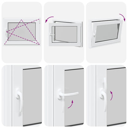 Finestra da cantina "RISOR" 80x70 cm anta ribalta DIN destra bianca - homemem39