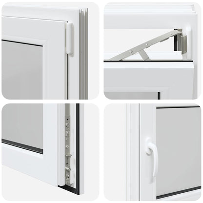 Finestra da cantina "RISOR" 80x70 cm anta ribalta DIN destra bianca - homemem39