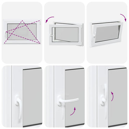Finestra da cantina "RISOR" 90x50 cm anta ribalta DIN destra bianca