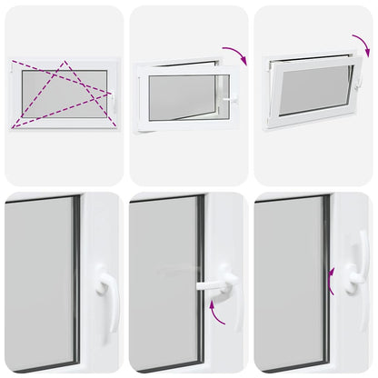 Finestra da cantina "RISOR" 90x70 cm anta ribalta DIN sinistra bianca