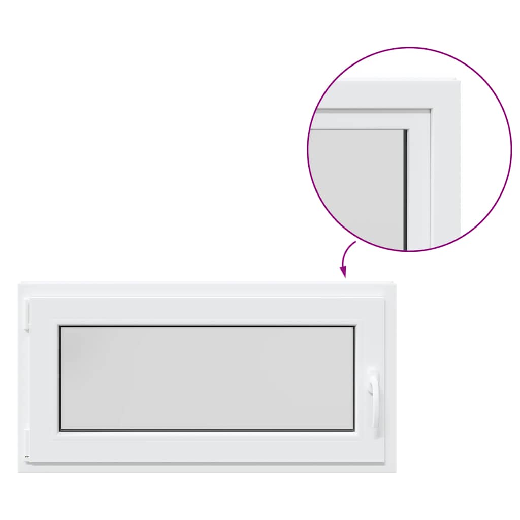 Finestra da cantina "RISOR" 100x50 cm anta ribalta DIN sinistra bianca