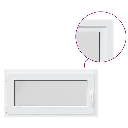 Finestra da cantina "RISOR" 100x50 cm anta ribalta DIN sinistra bianca