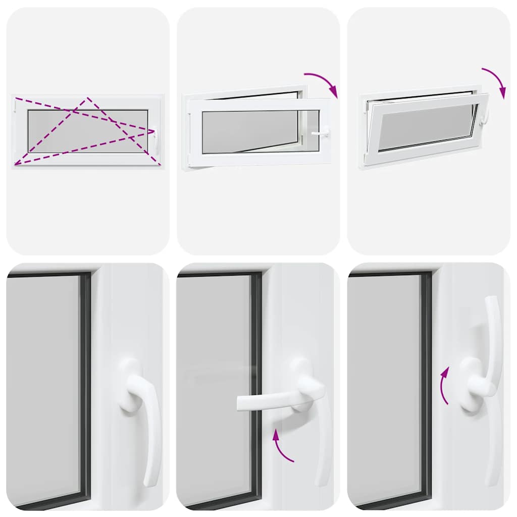 Finestra da cantina "RISOR" 100x50 cm anta ribalta DIN sinistra bianca