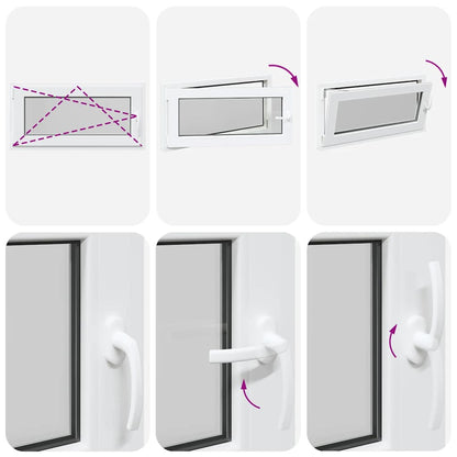 Finestra da cantina "RISOR" 100x50 cm anta ribalta DIN sinistra bianca