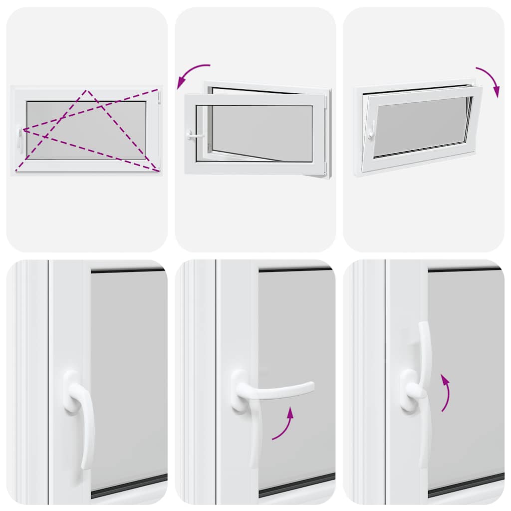 Finestra da cantina "RISOR" 100x60 cm anta ribalta DIN destra bianca