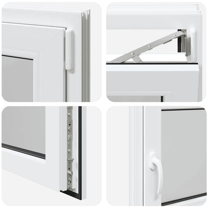 Finestra da cantina "RISOR" 100x60 cm anta ribalta DIN destra bianca