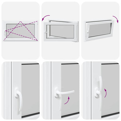 Finestra da cantina "RISOR" 100x70 cm Anta-ribalta DIN Destra Bianca - homemem39