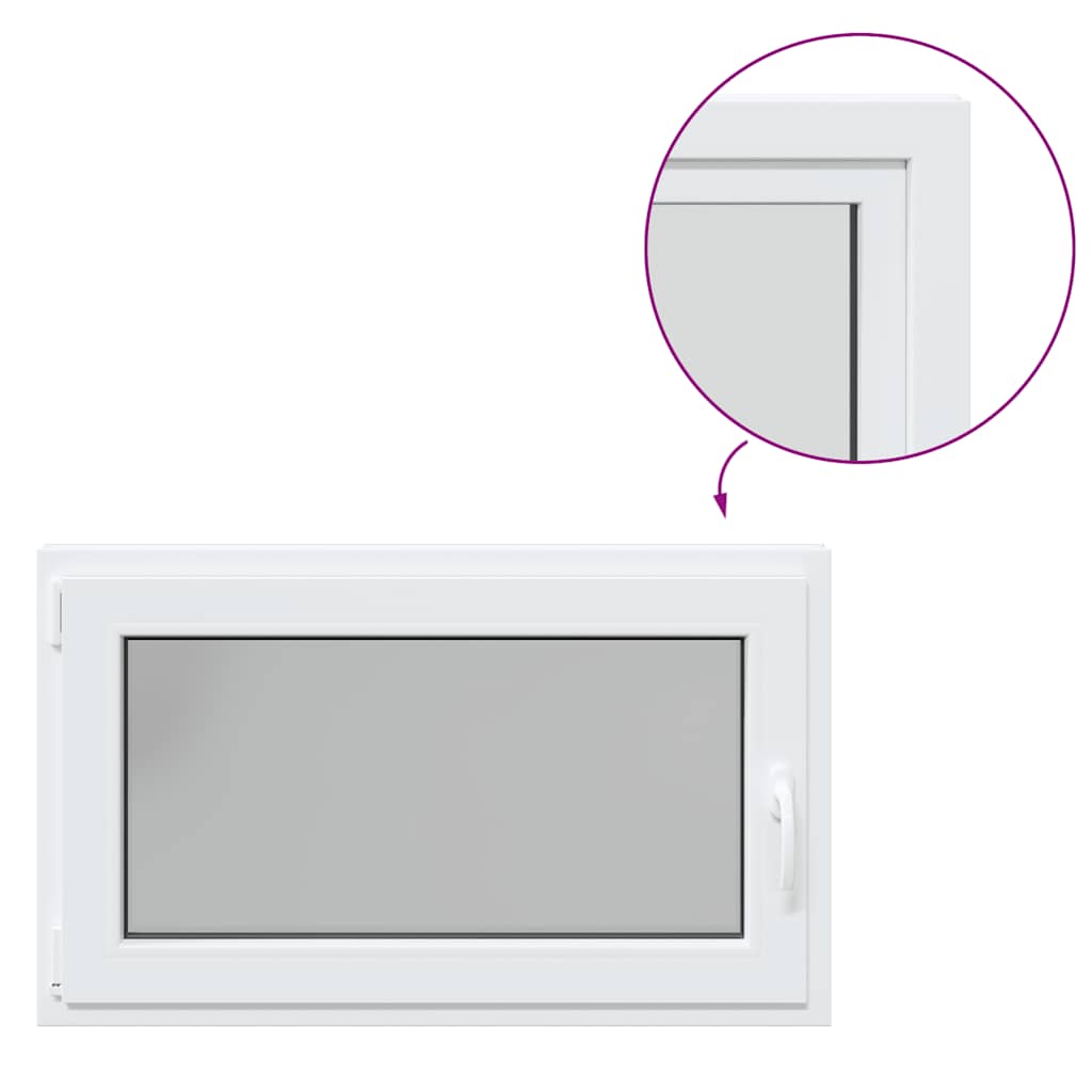 Finestra da cantina "RISOR" 100x70 cm anta ribalta DIN sinistra bianca - homemem39
