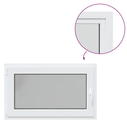 Finestra da cantina "RISOR" 100x70 cm anta ribalta DIN sinistra bianca - homemem39