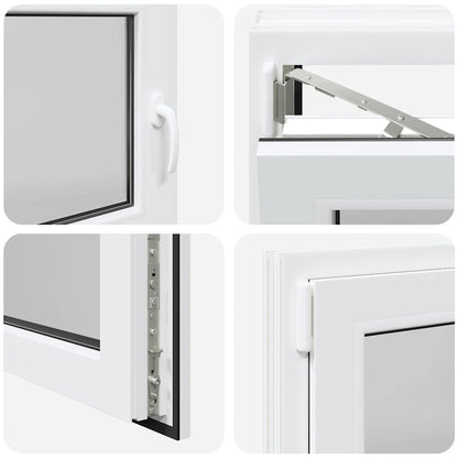 Finestra da cantina "RISOR" 100x70 cm anta ribalta DIN sinistra bianca - homemem39