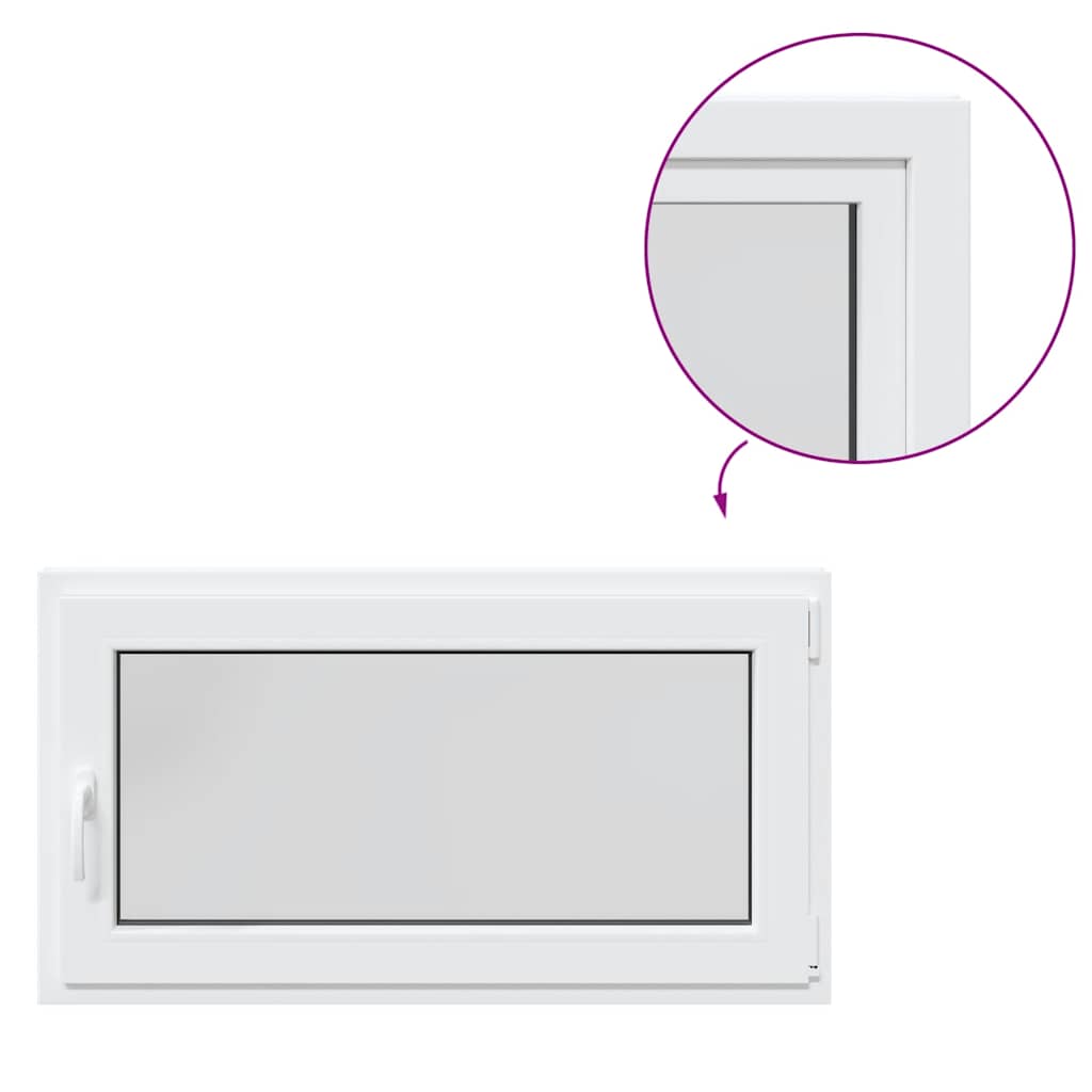 Finestra da cantina "RISOR" 110x70 cm Anta-ribalta DIN Destra Bianca - homemem39