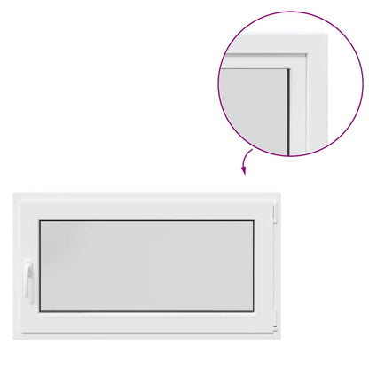 Finestra da cantina "RISOR" 110x70 cm Anta-ribalta DIN Destra Bianca - homemem39