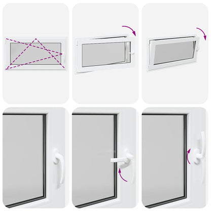 Finestra da cantina "RISOR" 110x70 cm anta ribalta DIN sinistra bianca