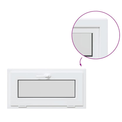 Finestra Seminterrato RISOR 80x40 cm Tilt 2 Vetri Bianco